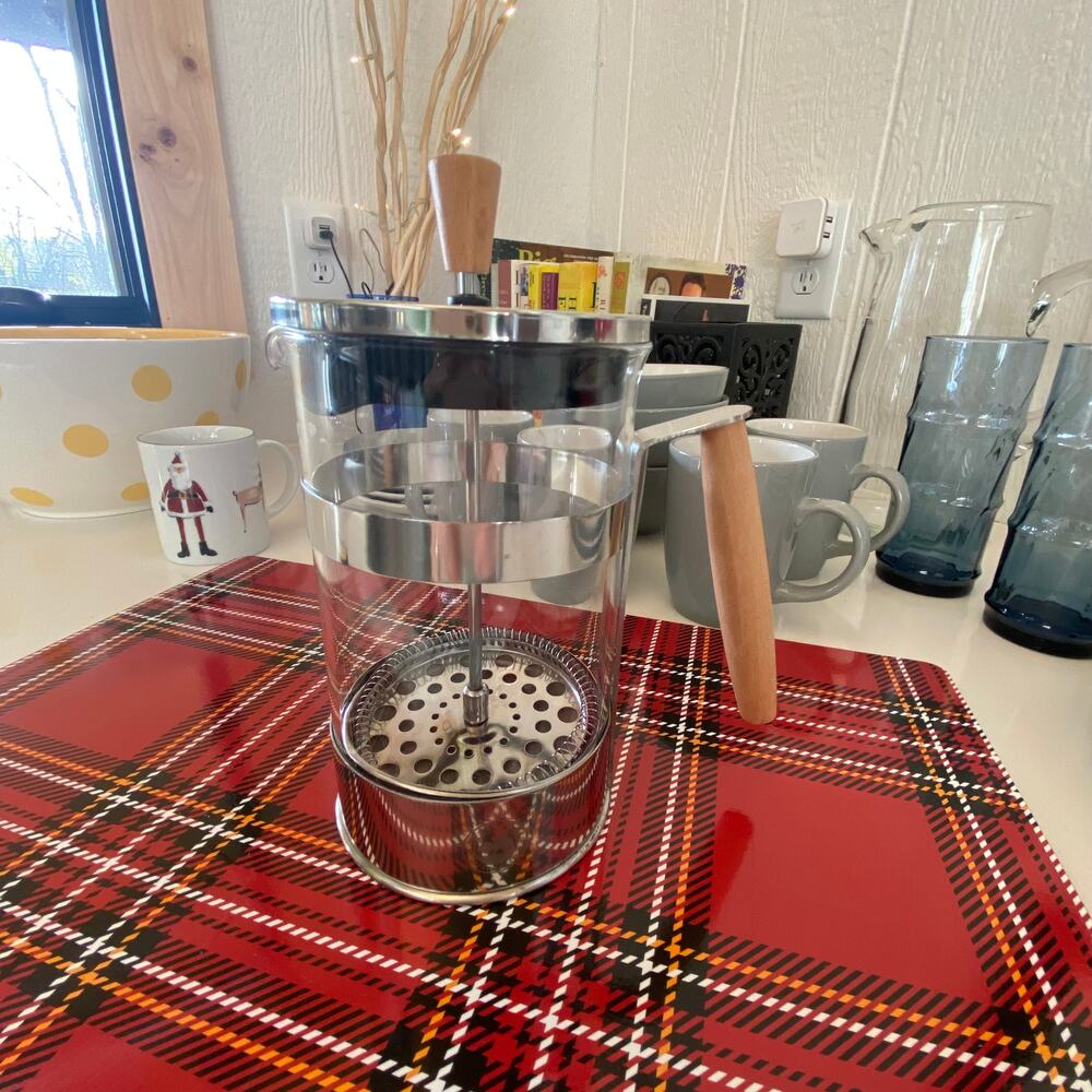 Split‎ Oak Coffee Roasters Glass & Stainless Steel Coffee Press UNUSED